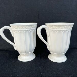 Lenox Butler's Pantry Pedestal Mugs – Set of TWO, Excellent Preloved Condition